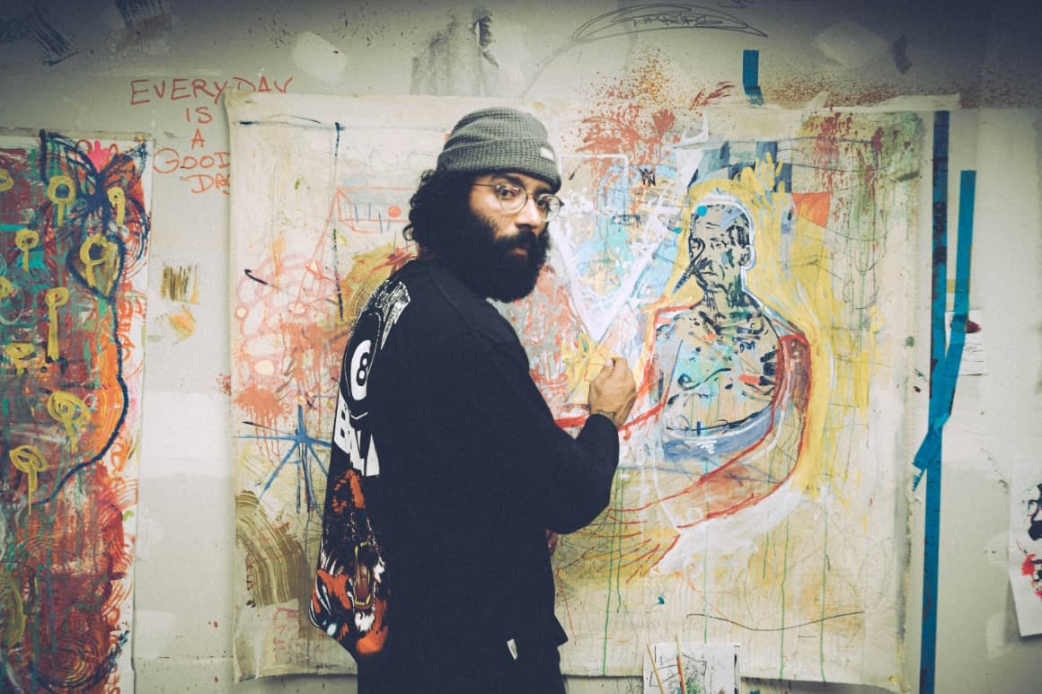 Artist looking